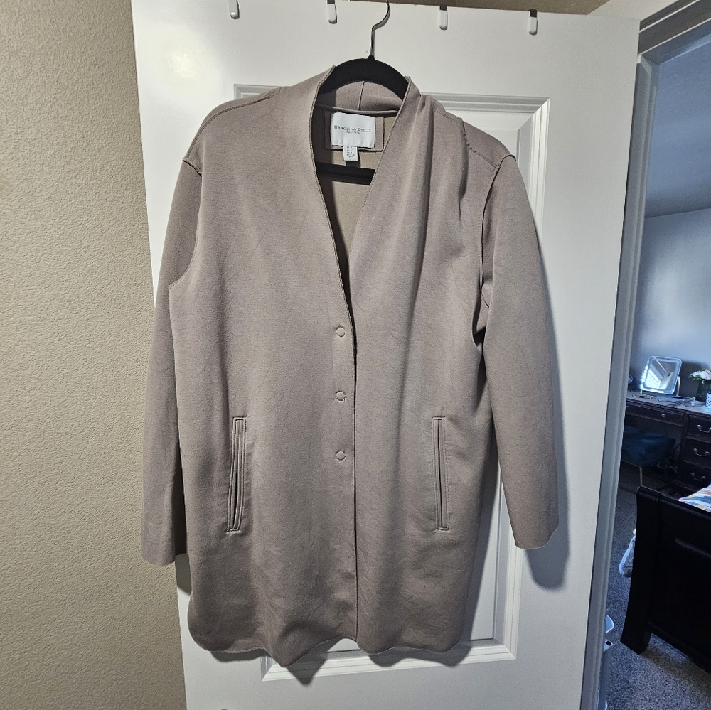 Carolina Belle Griege Button-Up Coat